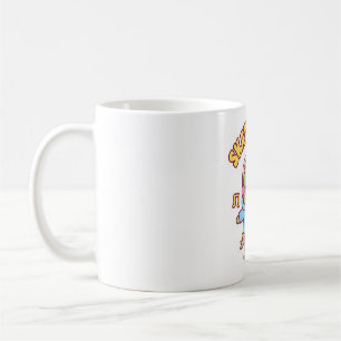 Niedlicher Dinosaurier auf Roller Skate Skateasaur Kaffeetasse