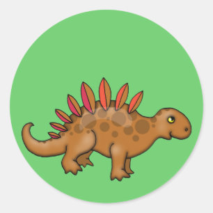 Niedlicher Dinosaurier-Aufkleber für Kinder Runder Aufkleber