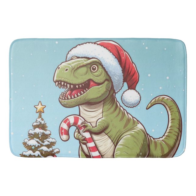 Niedlicher Dinosaurier aus Zuckerrohr Badematte (Vorderseite)