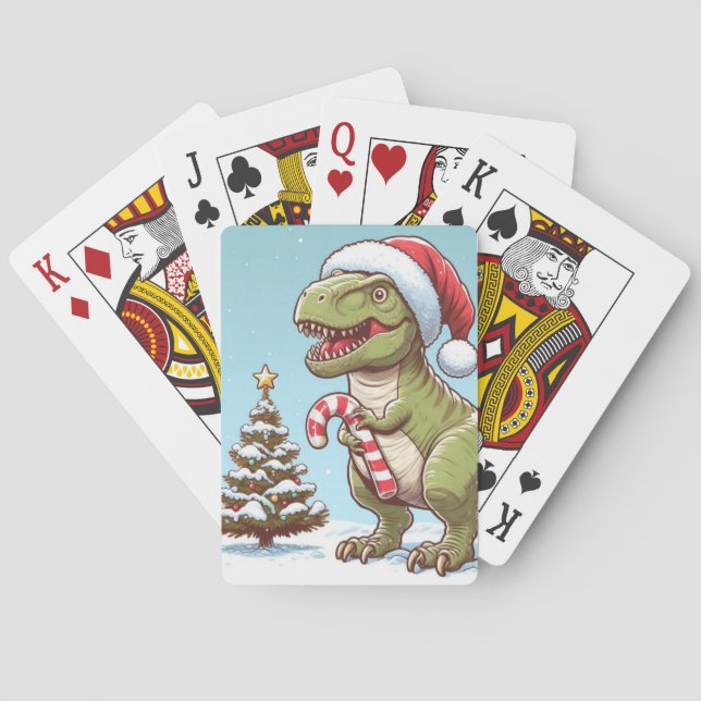 Niedlicher Dinosaurier aus Zuckerrohr Spielkarten (Rückseite)