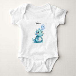 Niedlicher Dinosaurier brüllt Junge Happy Geburtst Baby Strampler