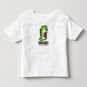 Niedlicher Dinosaurier-Cartoon Kleinkind T-shirt