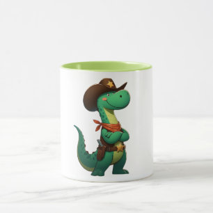 Niedlicher Dinosaurier/Cowboy Tasse