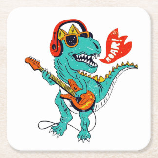 Niedlicher Dinosaurier, Dinosaurier-Geschenke, Fun Rechteckiger Pappuntersetzer