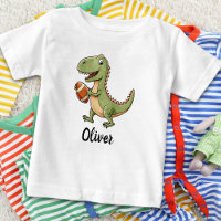 Niedlicher Dinosaurier Fußball spielen