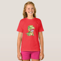 Niedlicher Dinosaurier isst Skelett-Mumie Hallowee