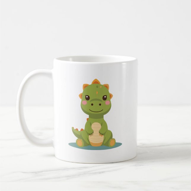 niedlicher Dinosaurier Kaffeetasse (Links)