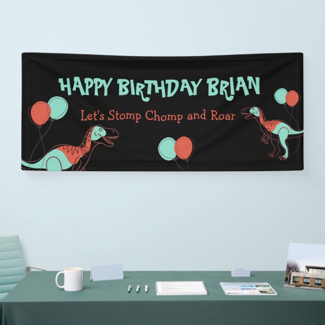 Niedlicher Dinosaurier-Kinderbanner Banner (Messe)