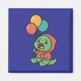 Niedlicher Dinosaurier mit Ballon - Fun Decke Magn Magnet