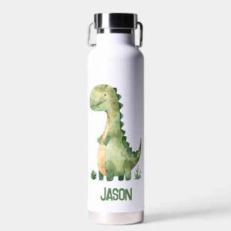 Niedlicher Dinosaurier mit Kindername Trinkflasche