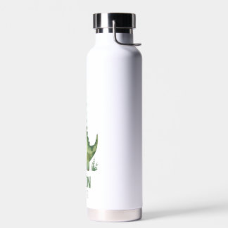 Niedlicher Dinosaurier mit Kindername Trinkflasche