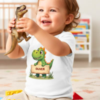Niedlicher Dinosaurier mit Name Personalisiert