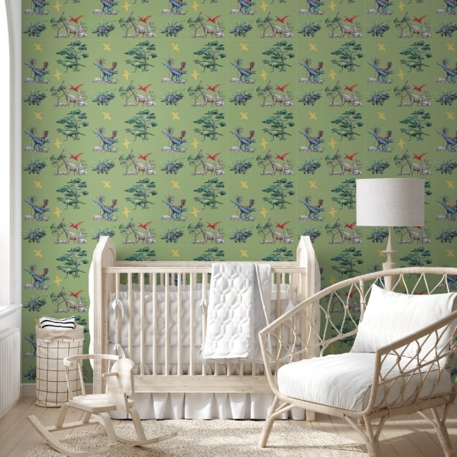 Niedlicher Dinosaurier Muster Boys Room Tapete (Kinder)