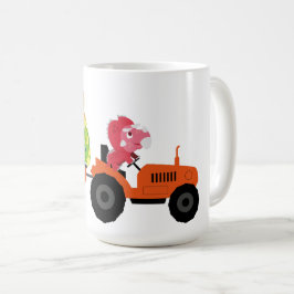 Niedlicher Dinosaurier-Traktorjunge zurück zur Sch Kaffeetasse