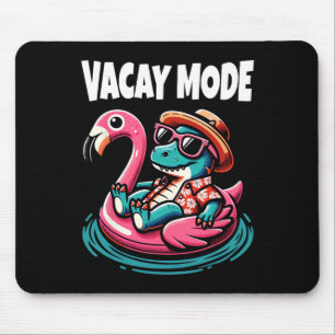Niedlicher Dinosaurier Vacay-Modus Familienurlaub Mousepad