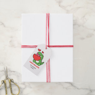 Niedlicher Dinosaurier Valentinstag Geschenkanhänger