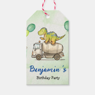 Niedlicher Dinosaurier-Zement-LKW Rainbow School G Geschenkanhänger