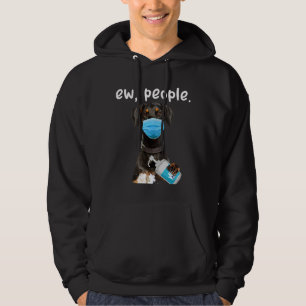Niedlicher Doberman Dog Ew Leute, die einen Gefech Hoodie