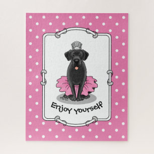 Niedlicher Dog Ballet Princess Black Labrador Retr
