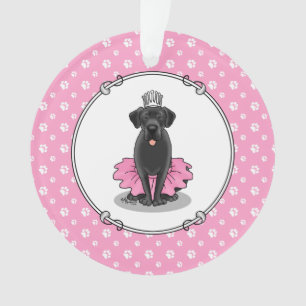 Niedlicher Dog Ballet Princess Black Labrador Retr Ornament
