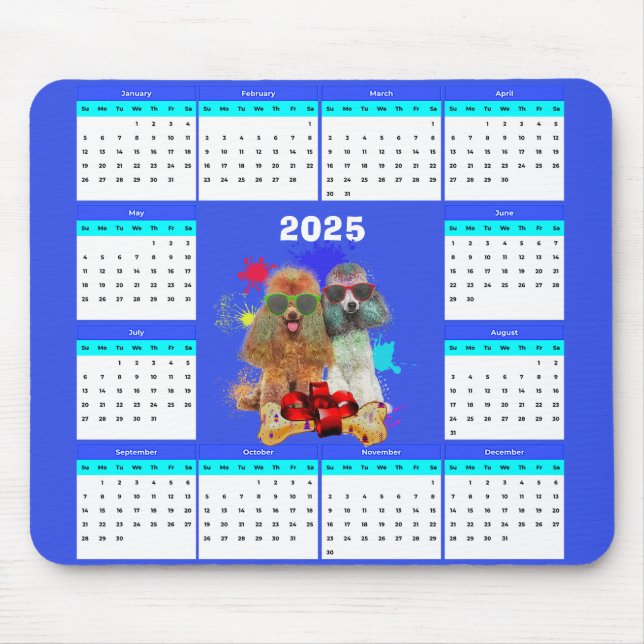 Niedlicher Dog-Kalender Mousepad (Vorne)