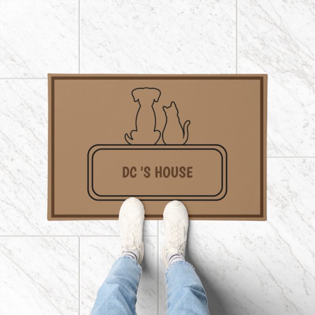 Niedlicher Dog Pet Begrüßung Zuhause Party DIY Nam Fußmatte (Indoor)