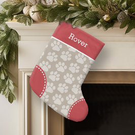 Niedlicher Dog PW Druckmuster Benutzerdefinierter  Kleiner Weihnachtsstrumpf