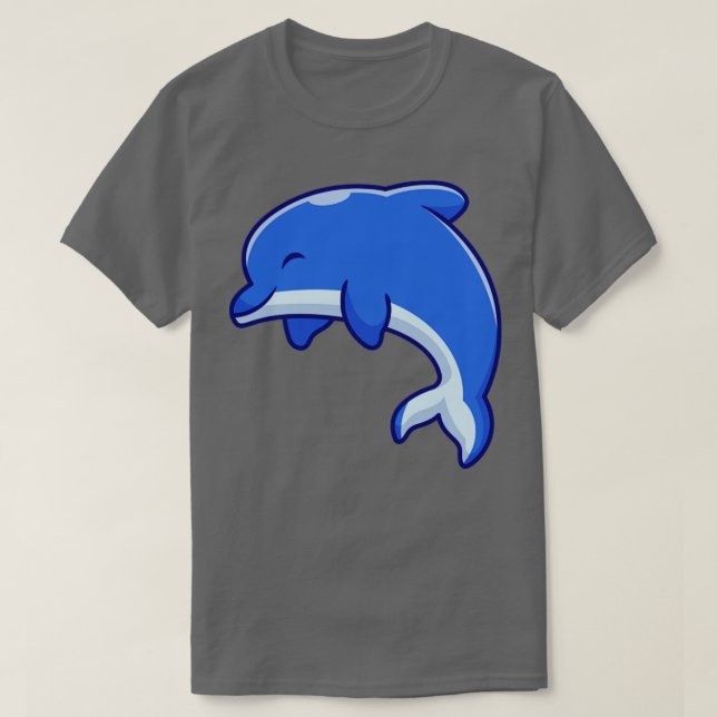 Niedlicher Dolphin-Cartoon T-Shirt (Design vorne)