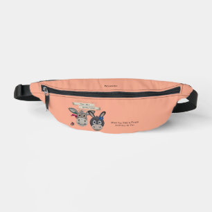 Niedlicher Donkey Crazy Fun Friends Zitat Orange Bauchtasche
