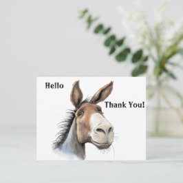 Niedlicher Donkey Dankeschön Karte