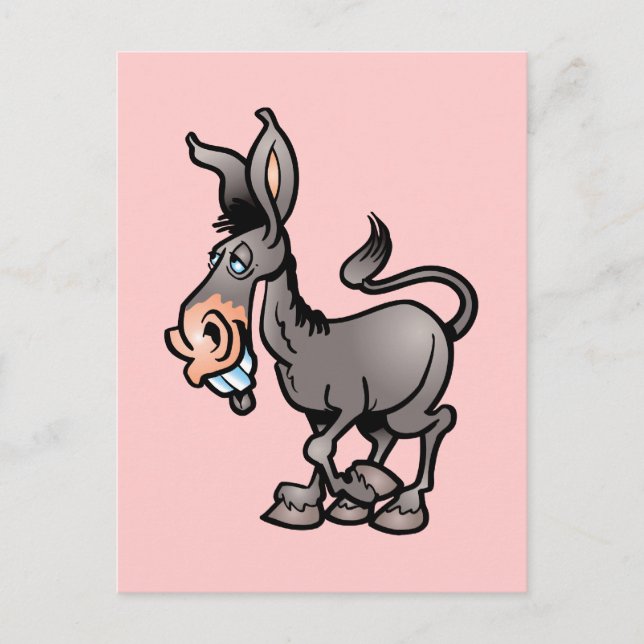 Niedlicher Donkey Postkarte (Vorderseite)