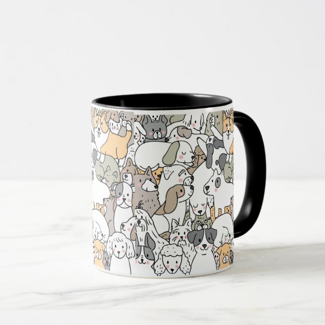 Niedlicher Doodle Tasse (VorderseiteRechts)