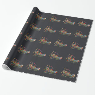 Niedlicher Doppeldecker Geschenkpapier