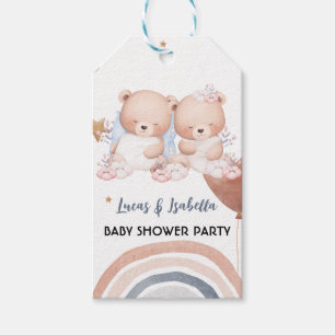 Niedlicher Doppelstar Ballon Babydusche Party Geschenkanhänger