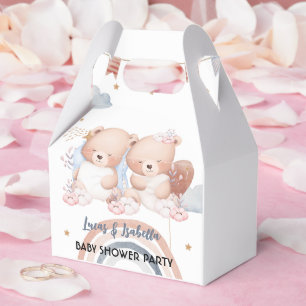Niedlicher Doppelstar Ballon Babydusche Party Geschenkschachtel
