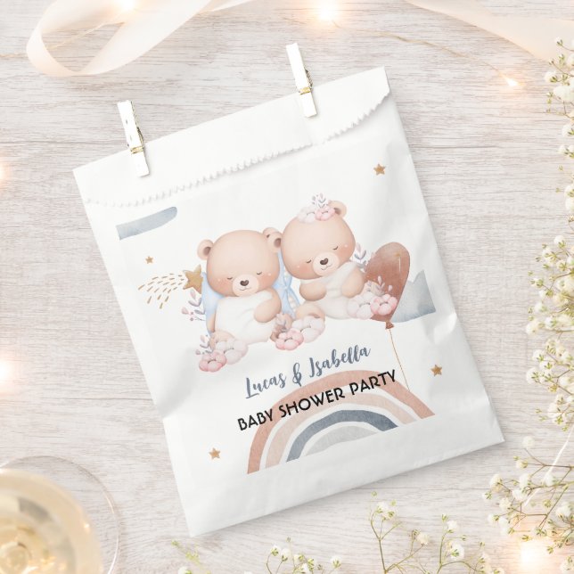Niedlicher Doppelstar Ballon Babydusche Party Geschenktütchen (Ausgeschnitten)