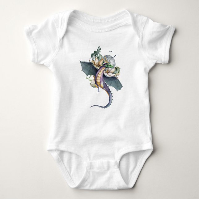Niedlicher Drache Baby Strampler (Vorderseite)