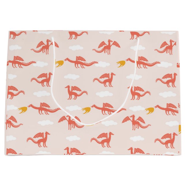 Niedlicher Drache Große Geschenktüte (Vorderseite)