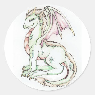 Niedlicher Drache Runder Aufkleber