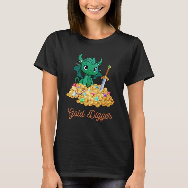 Niedlicher Drachengoldgrabmesser, T - Shirt von Fr (Vorderseite)