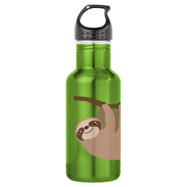 Niedlicher Drei-Toed Sloth Edelstahlflasche (Vorderseite)
