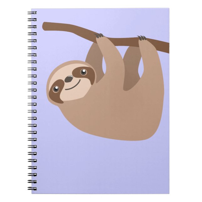 Niedlicher Drei-Toed Sloth Notizblock (Vorderseite)