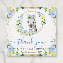 Niedlicher Dschungel Zebra BläsernBaby Dusche Geschenkanhänger