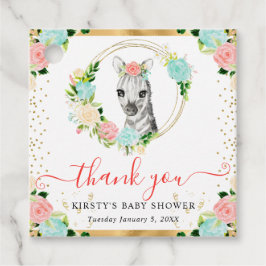 Niedlicher Dschungel Zebra BläsernBaby Dusche Geschenkanhänger