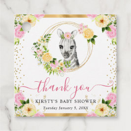 Niedlicher Dschungel Zebra BläsernBaby Dusche Geschenkanhänger