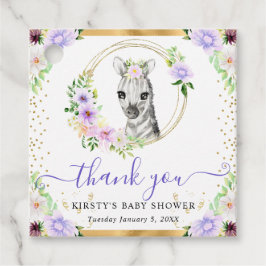 Niedlicher Dschungel Zebra BläsernBaby Dusche Geschenkanhänger