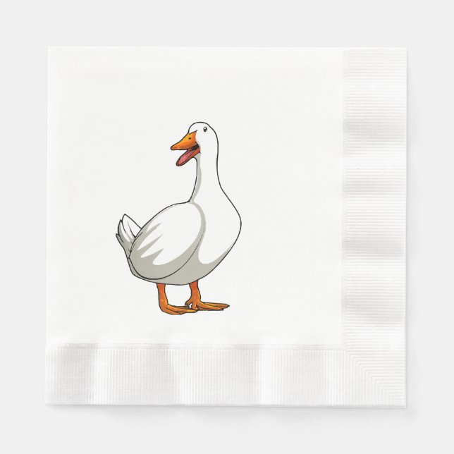Niedlicher Duck Design Men Waterfowl Bird Pet Ente Serviette (Vorderseite)