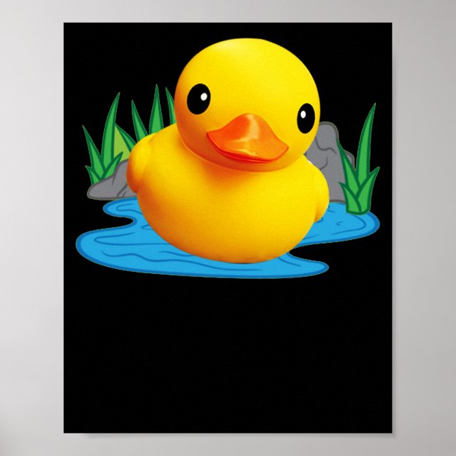 Niedlicher Duckgummi 3D-Effekt Poster (Vorne)