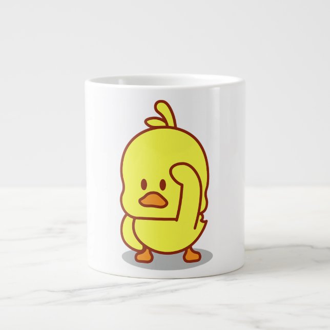 Niedlicher Duckkautschuk Jumbo-Tasse (Vorderseite)