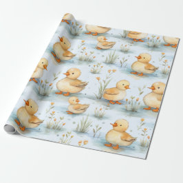 Niedlicher Duckling Spring Baby Duwer Gender-Beric Geschenkpapier